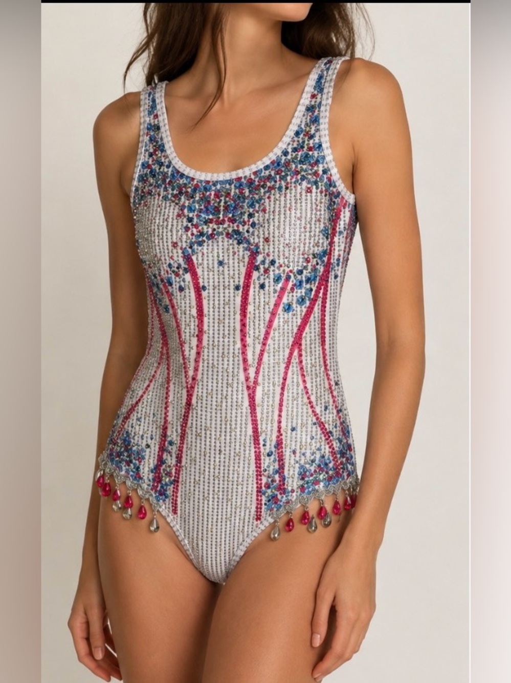 Taylor Swift Eras Tour Lover Bodysuit Replica Rhinestone Costume